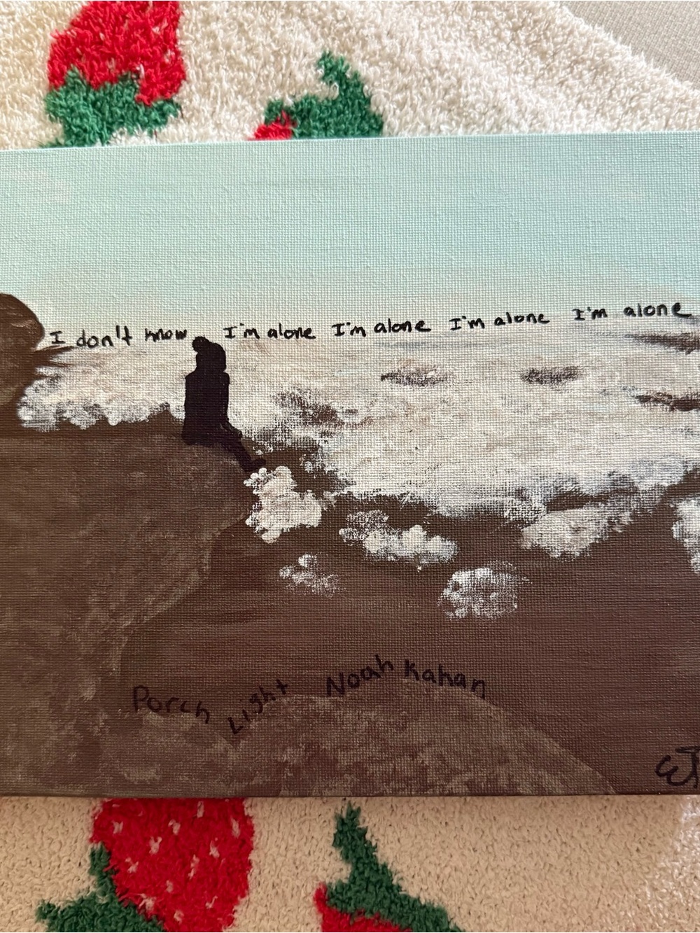 Noah Kahan Porch Light Inspired Painting
